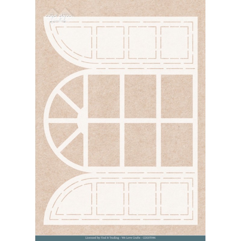 Stencil - Card Deco Essentials - Winter Bunnies - Winter Window