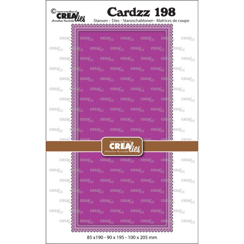 Cardzz stansen no. 198, Slimline M, met postzegelrand