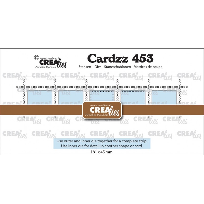 Postzegelstrip XL 5x horizontale rechthoeken