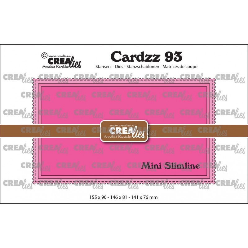 Cardzz stansen no. 93, Mini Slimline M, met postzegelrand