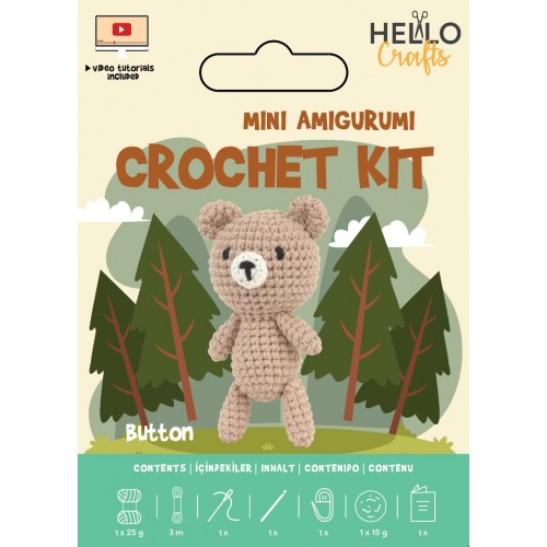 Knitty Critters - Easy Amigurumi Kit - Button