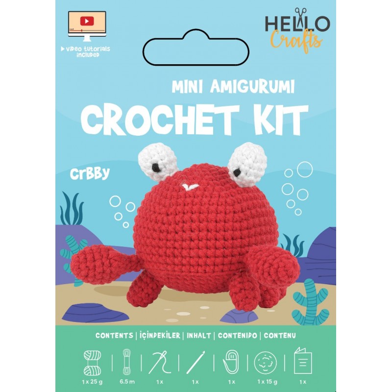 Knitty Critters - Easy Amigurumi Kit - Crabby Knitty Critters - Easy Amigurumi Kit - Crabby