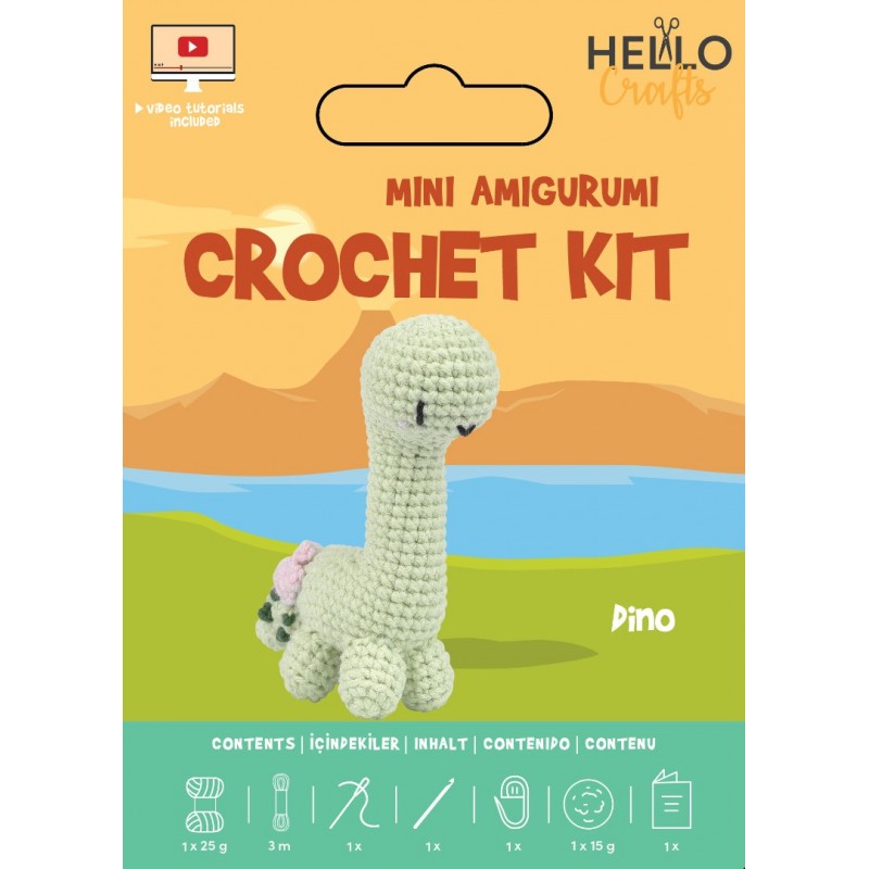 Knitty Critters - Easy Amigurumi Kit - Dino Knitty Critters - Easy Amigurumi Kit - Dino