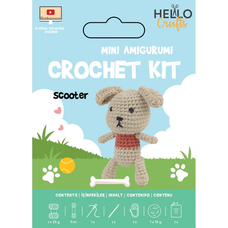 Knitty Critters - Easy Amigurumi Kit - Scooter Knitty Critters - Easy Amigurumi Kit - Scooter