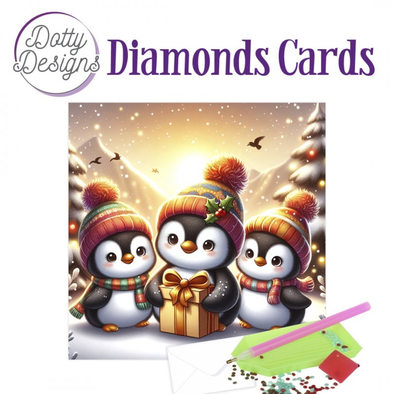 Dotty Designs Diamond Cards - Penguin 1