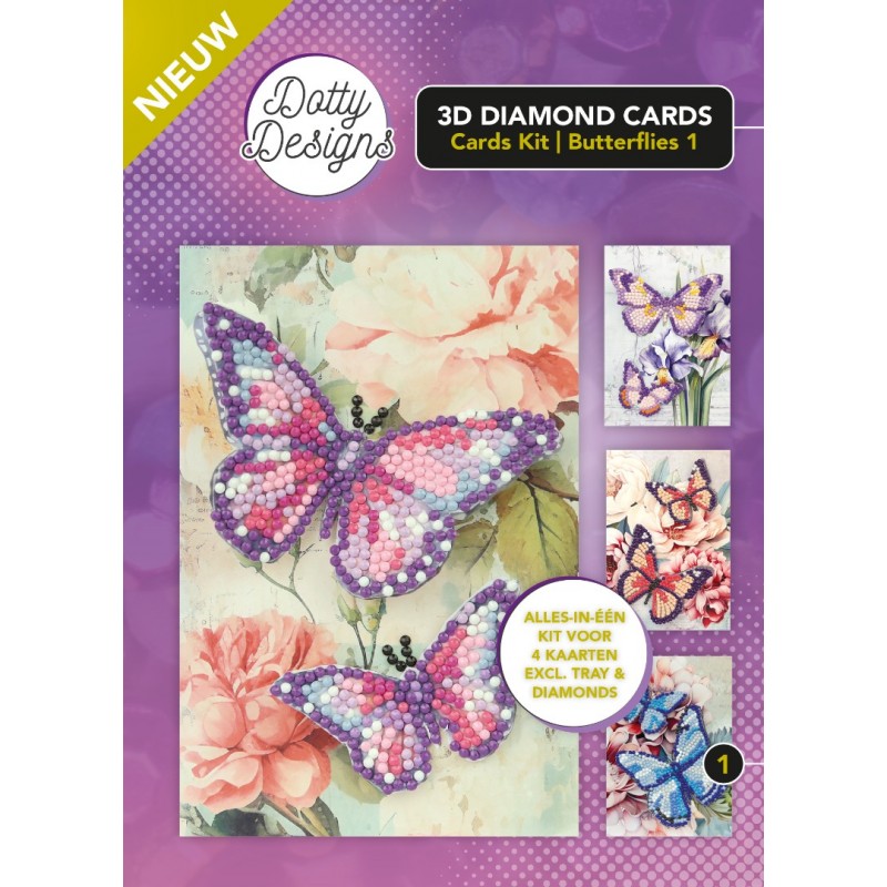 Dotty Designs Diamond 3D Cards Kit 01 Butterflies (1)