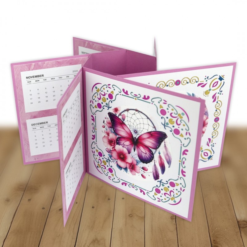 Hobbydots Pinwheel Calendar - Berries Beauties - Butterflies