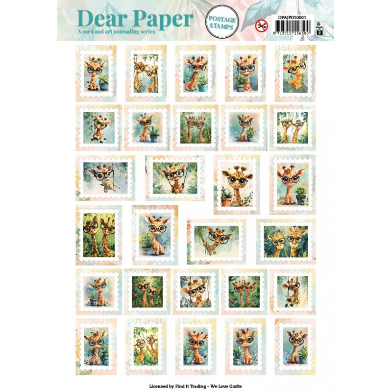 Dear Paper - A Card and Art Journaling Serie  - Pushout - Giraffe