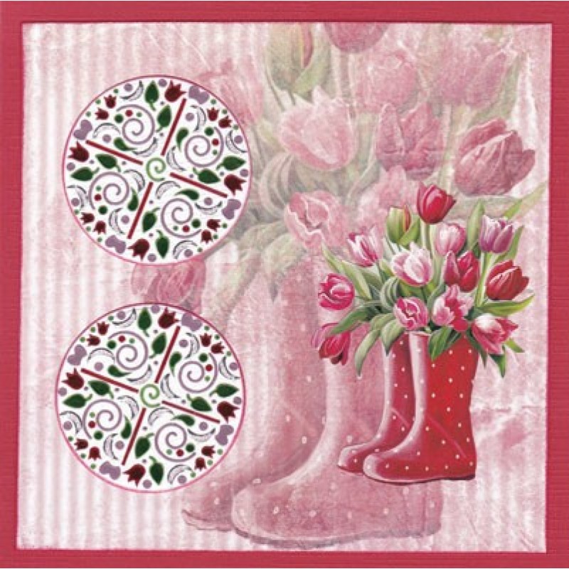 3D Cutting Sheet - Amy Design - Tulip Dreams - Red Tulips