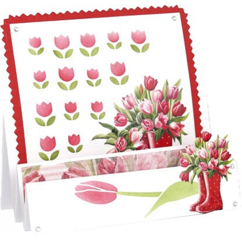 3D Cutting Sheet - Amy Design - Tulip Dreams - Red Tulips