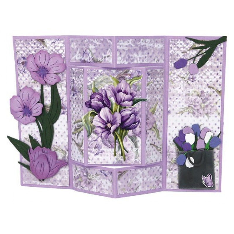 3D Cutting Sheet - Amy Design - Tulip Dreams - Colorful Tulips