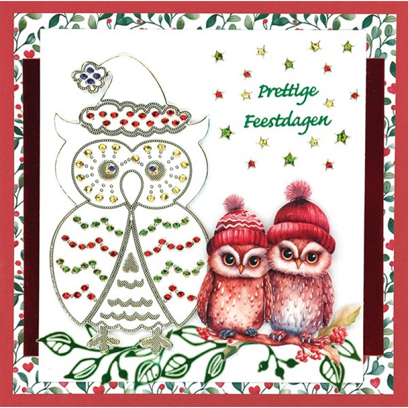 3D Cutting Sheet - Berries Beauties - A Very Furry Christmas - Owl