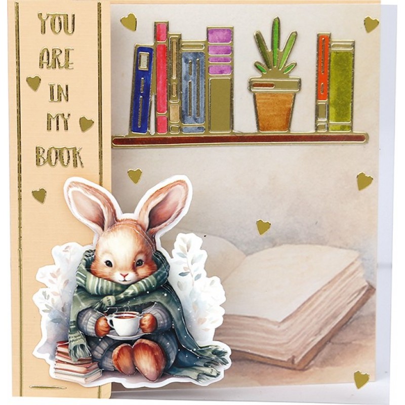 3D Pushout Sheet - Berries Beauties - Winter Bunnies - Cosy Bunnies