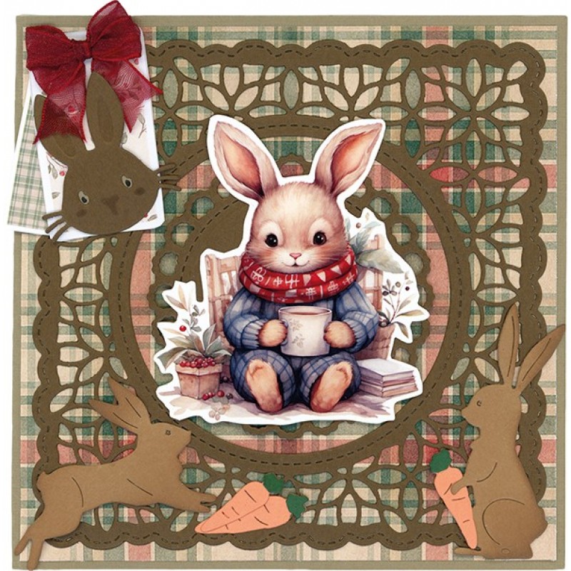 Dies - Berries Beauties - Winter Bunnies - Bunny Frame