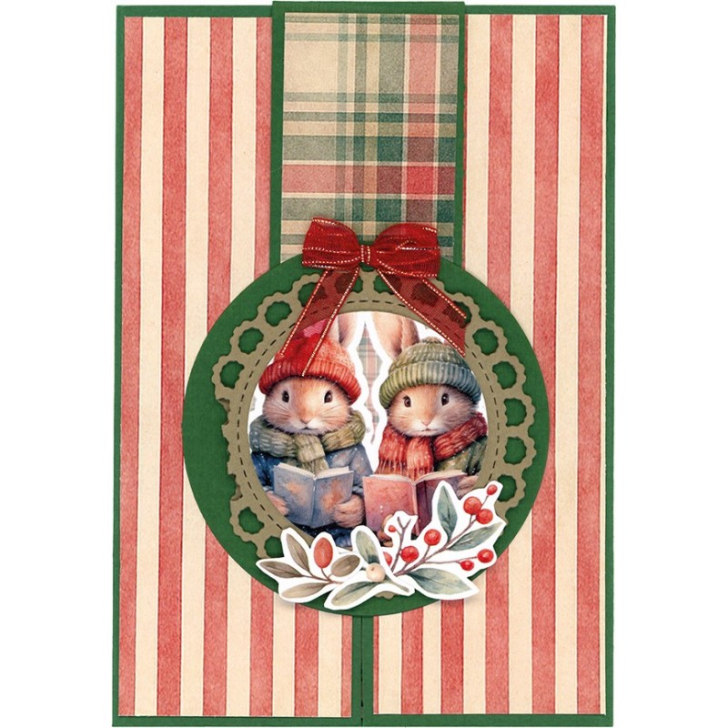 Paperpack - Berries Beauties - Winter Bunnies 20 x 20 cm