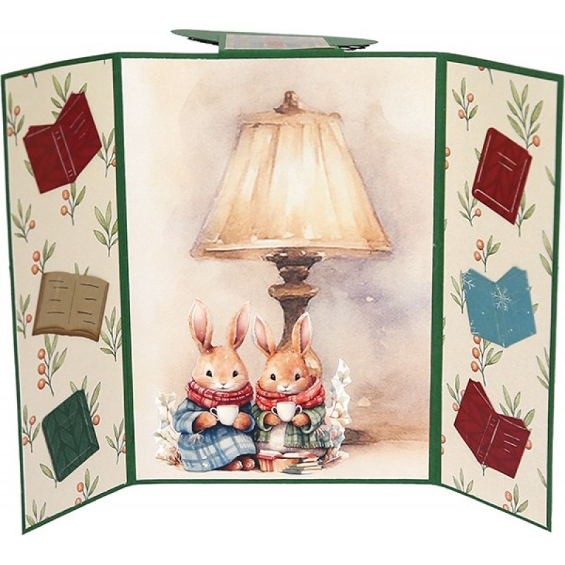 Paperpack - Berries Beauties - Winter Bunnies 20 x 20 cm