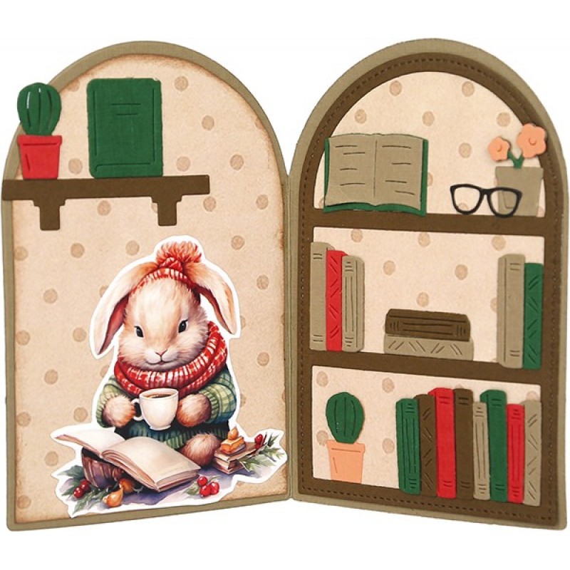 3D Cutting Sheet - Berries Beauties - Winter Bunnies - Reading Bunnies