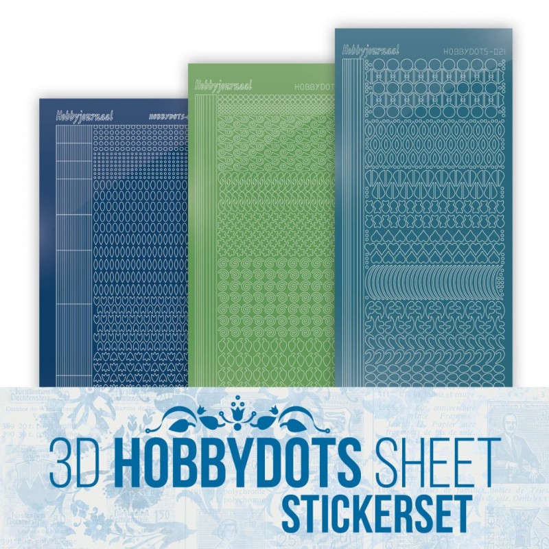 3D Hobbydots Sheet - Berries Beauties - Blue Hydrangeas 1