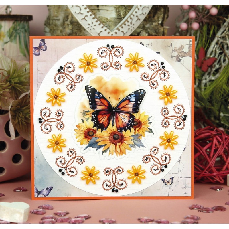 3D Cutting Sheet - Berries Beauties - Flutter Flair - Yellow Flutters