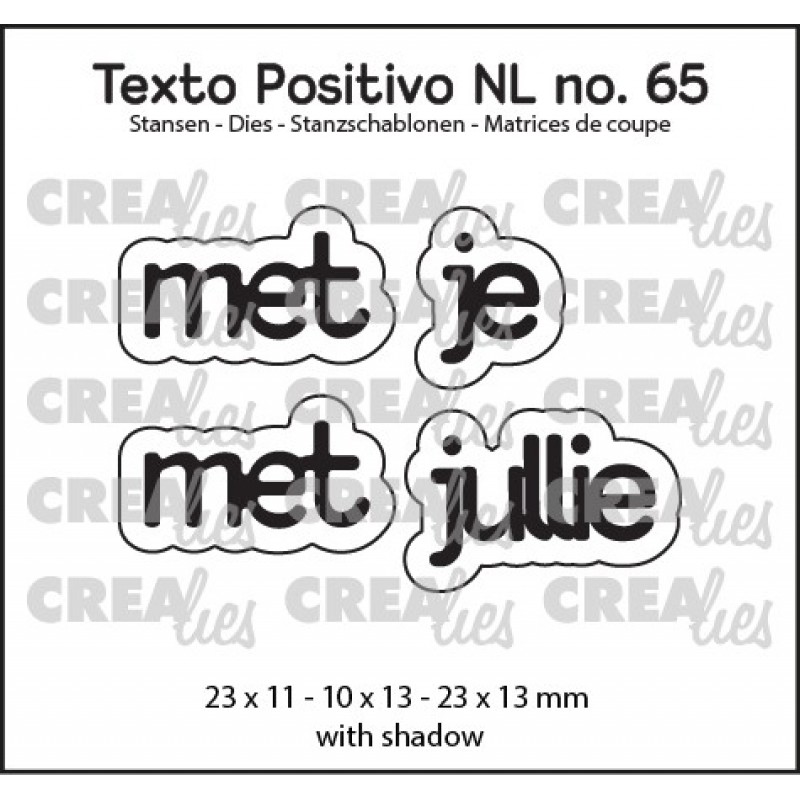 Texto Positivo stansen no. 65, met je / met jullie