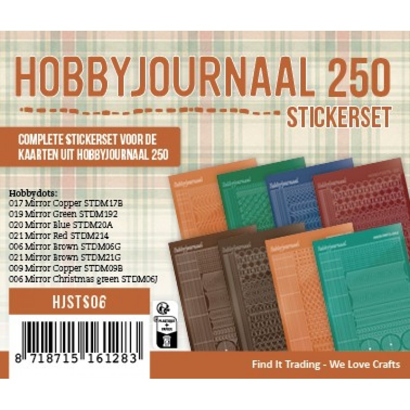 Stickerset Hobbyjournaal 250 Stickerset Hobbyjournaal 250