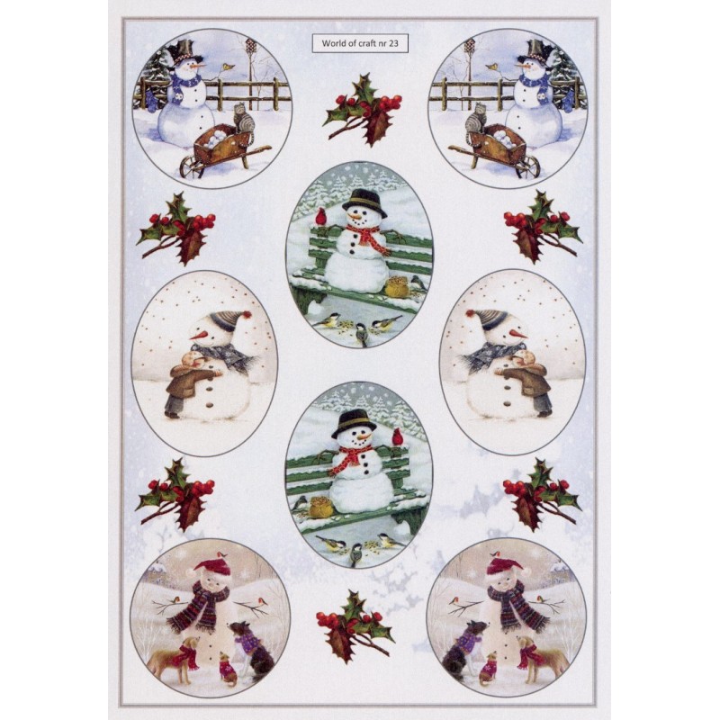 Cutting Sheet - WOC - nr 23 - Snowmen Cutting Sheet - WOC - nr 23 - Snowmen