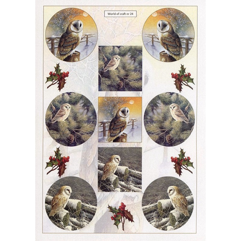 Cutting Sheet - WOC - nr 24 - Silent Night Owls Cutting Sheet - WOC - nr 24 - Silent Night Owls