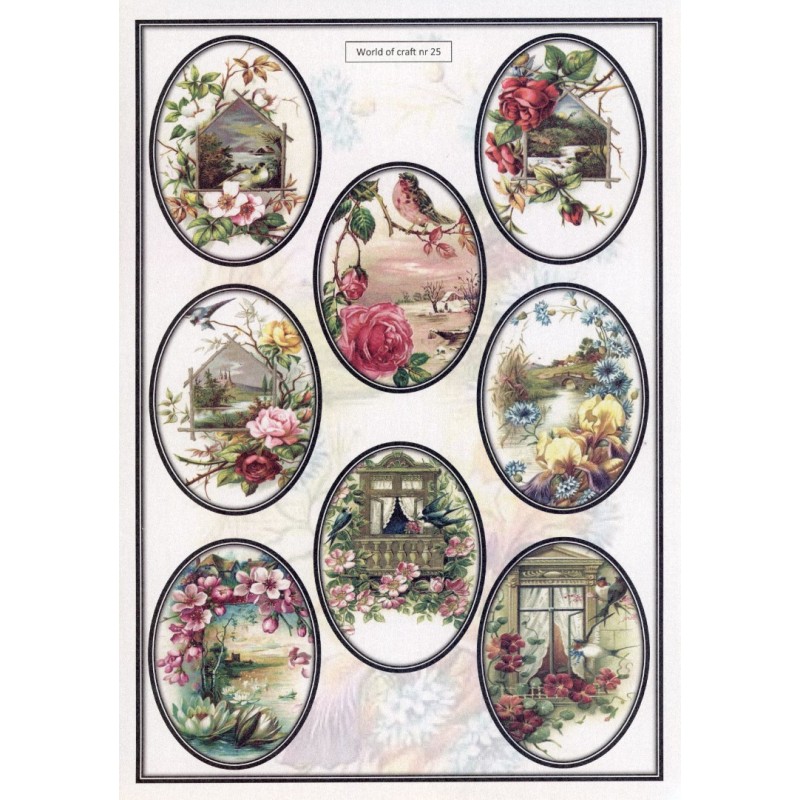 Cutting Sheet - WOC - nr 25 - Flowers and Birds