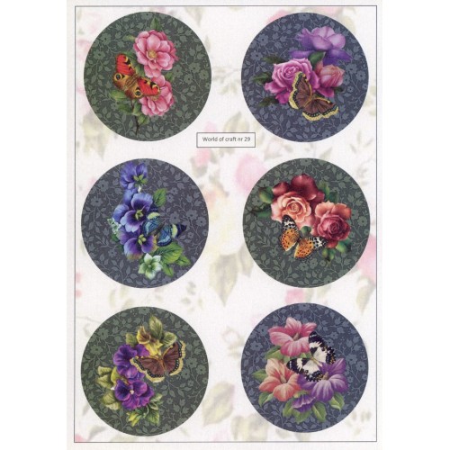 Cutting Sheet - WOC - nr 29 - Flowers and Butterflies