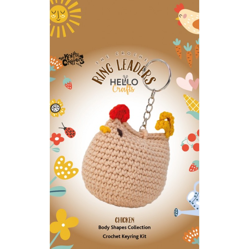 The Knitty Critters Keyring Chicken