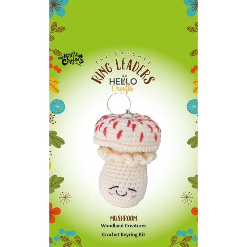 The Knitty Critters Keyring Mushroom