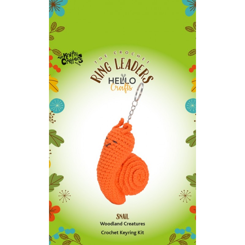 The Knitty Critters Keyring Snail