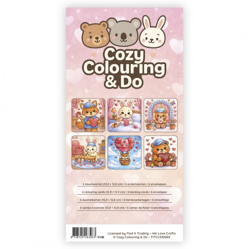 Findit Color - Cozy Colouring Cards Set - Cozy Day Love Findit Color - Cozy Colouring Cards Set - Cozy Day Love