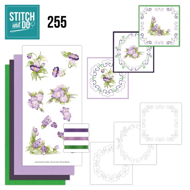 Stitch and Do 255 - Precious Marieke - Purple Blossom Stitch and Do 255 - Precious Marieke - Purple Blossom