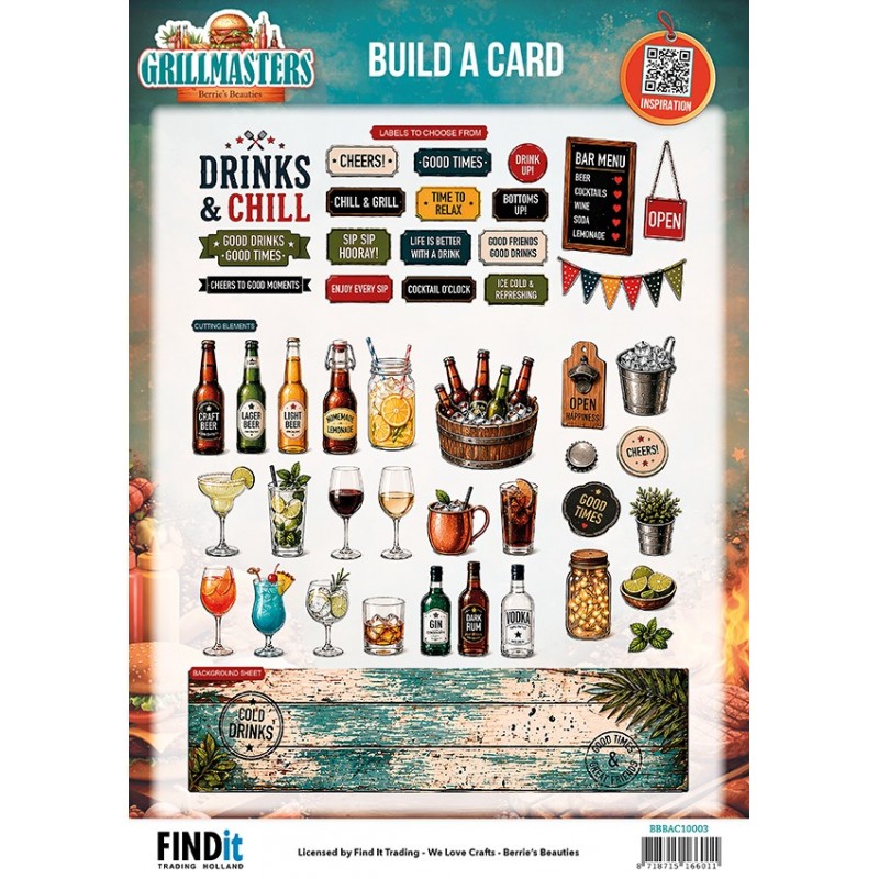 Berrie's Beauties- Build A Card - Grillmasters - Drink's & Chill