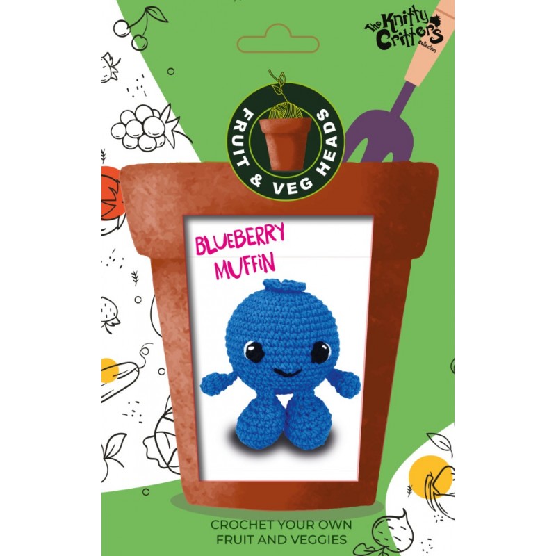 Knitty Critters Fruit and Veg - Blueberry Muffin