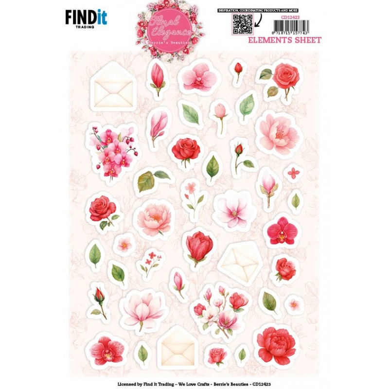 Cutting Sheet - Berries Beauties - Floral Elegance - Small Elements