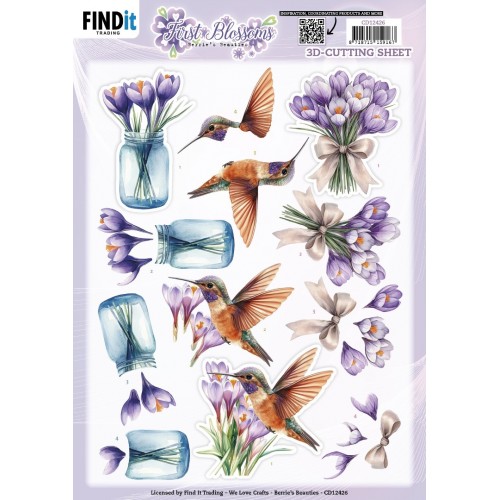 3D Cutting Sheet - Berries Beauties - First Blossoms - Flutter and Bloom