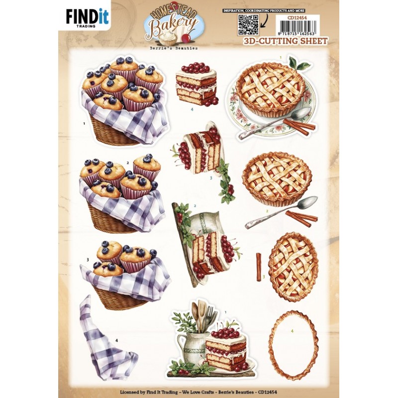 3D Cutting Sheet - Berries Beauties - Homestead Bakery - Bake Bites 3D Cutting Sheet - Berries Beauties - Homestead Bakery - Bake Bites