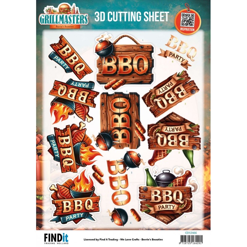 3D Cutting Sheet - Berries Beauties - Grillmasters - Backyard Feast