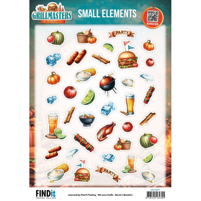 Cutting Sheet - Berries Beauties - Grillmasters - Small Elements