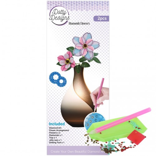 Diamond Flower Set - Purple Gerbera Bouquet