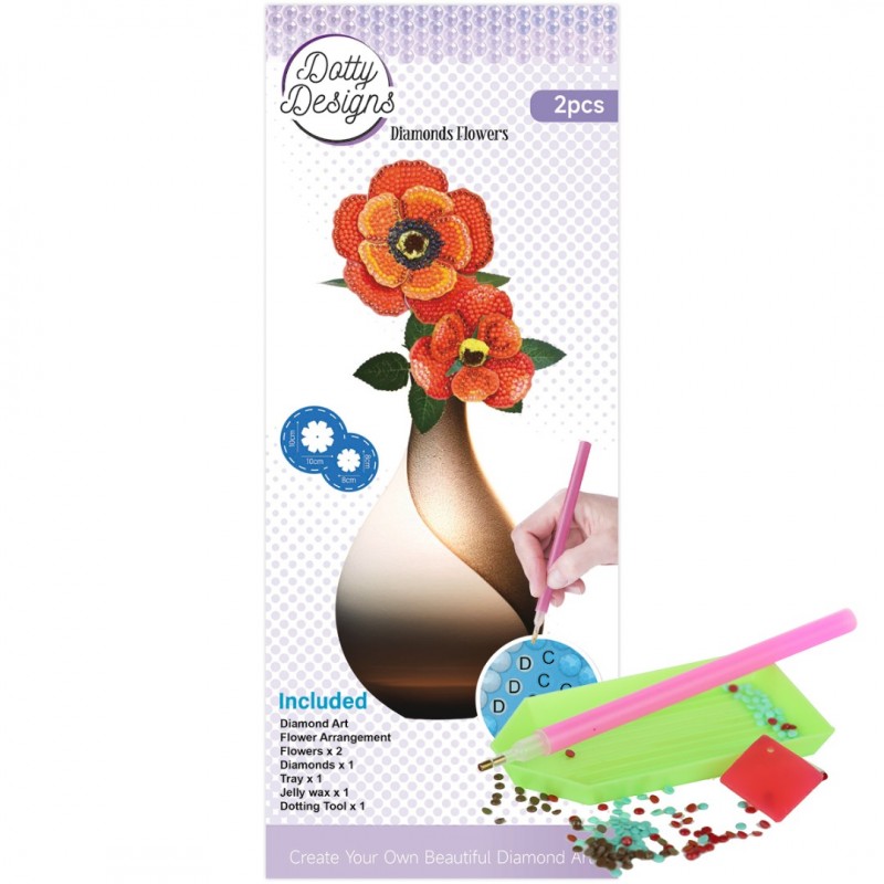 Diamond Flower Set - Orange Gerbera Bouquet