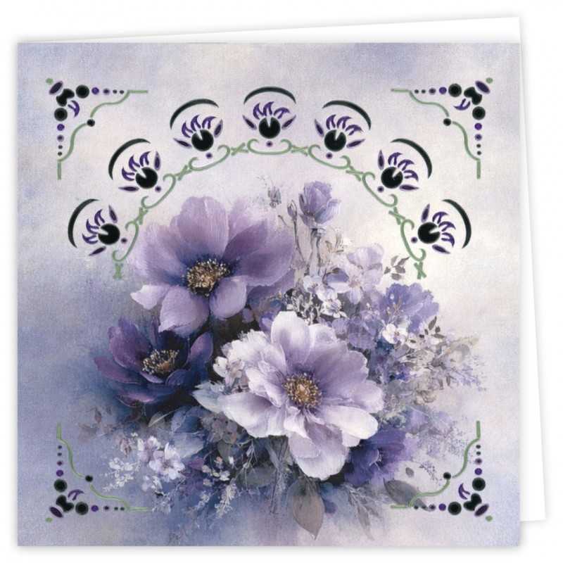 Hobbydots Cards 39 - Purple Flowers