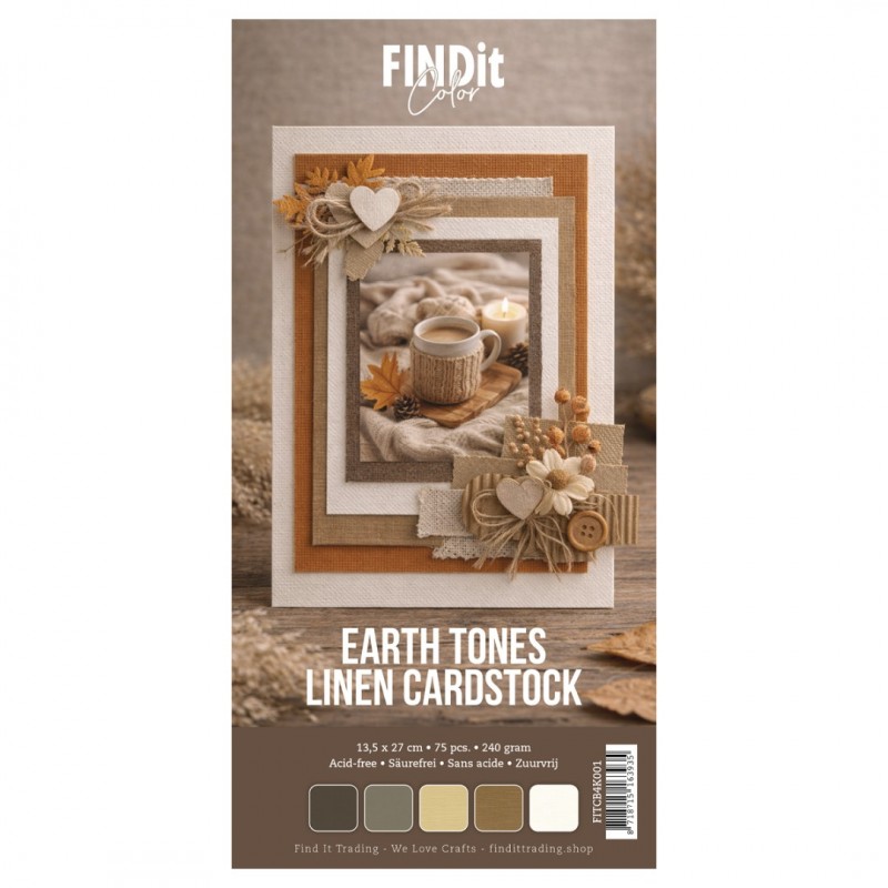 Find It Color - Linen Cardstock Pack 4K - Earth Tones Find It Color - Linen Cardstock Pack 4K - Earth Tones