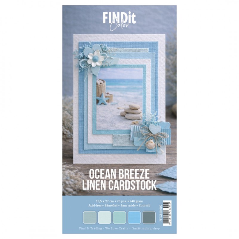 Find It Color - Linen Cardstock Pack 4K - Ocean Breeze Find It Color - Linen Cardstock Pack 4K - Ocean Breeze