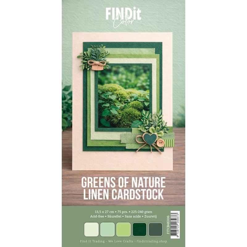 Find It Color - Linen Cardstock Pack 4K - Greens of Nature Pack