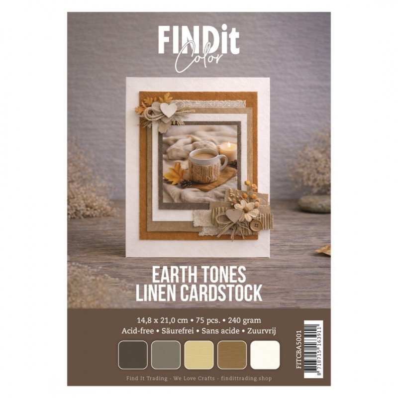 Find It Color - Linen Cardstock Pack A5 - Earth Tones Find It Color - Linen Cardstock Pack A5 - Earth Tones