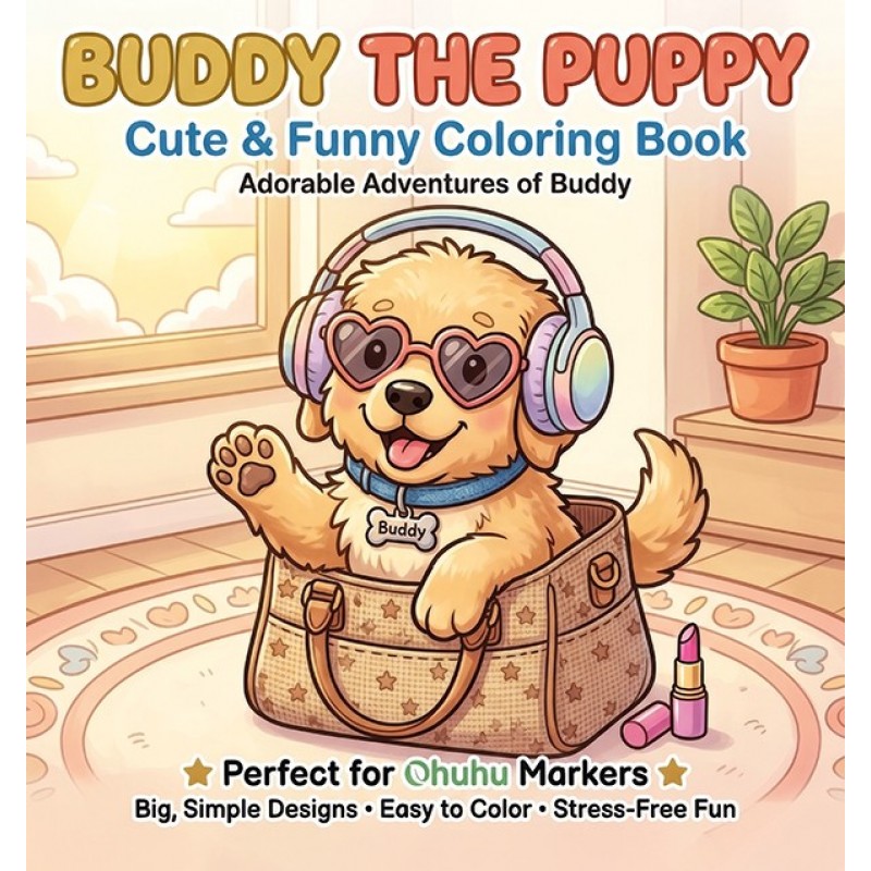 Findit Color - Mini Cozy Colouring Book - Buddy The Puppy (15 x 15 cm) Findit Color - Mini Cozy Colouring Book - Buddy The Puppy (15 x 15 cm)