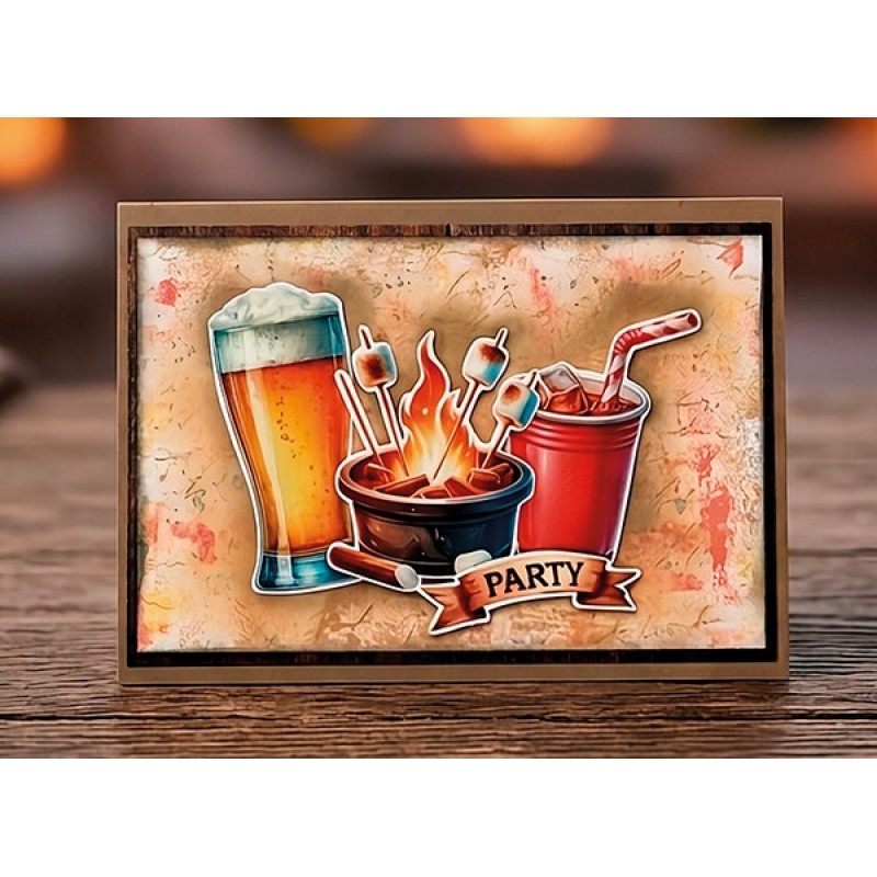 Linen Cardstock Pack - Berries Beauties - Grillmasters - 4K